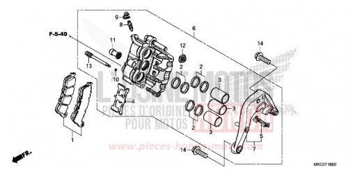 ETRIER DE FREIN ARRIERE GL1800DAK de 2019